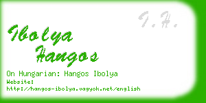 ibolya hangos business card